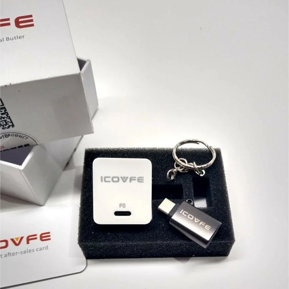 ICOVFE Pro Butler PD Charger 18W USB-C Model R5401 Compact & Portable / Keychain